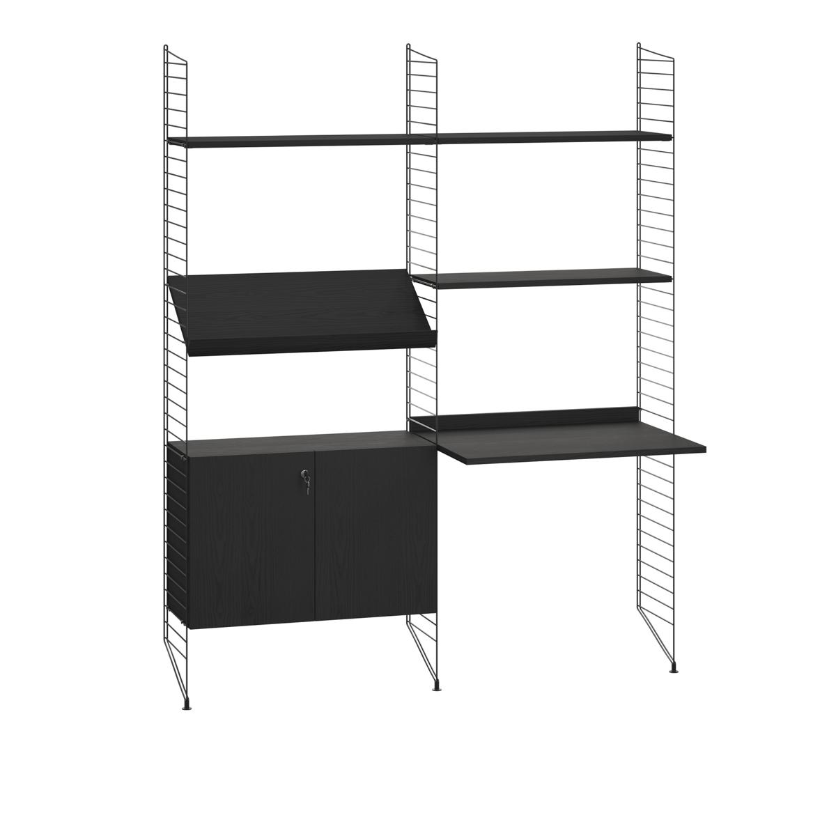 String - Kontor Hyllsystem I Svart / Svart - Hyllor & Hyllsystem - Svart