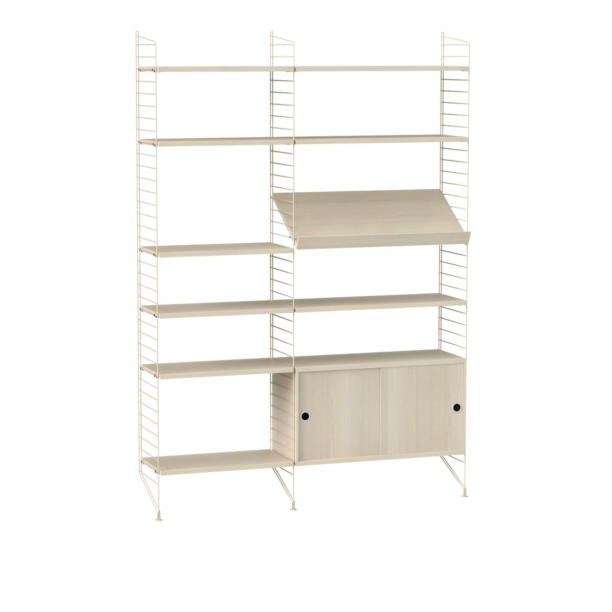 String - Vardagsrum hyllsystem H ask/beige - Hyllsystem - Nils Strinning - Träfärgad