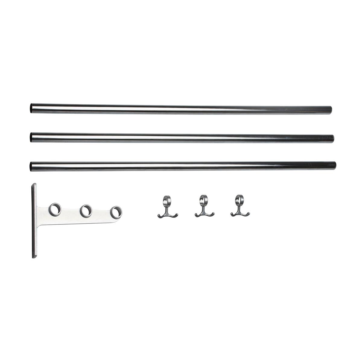 Essem Design - Nostalgi Hatthylla/Skohylla Påbyggnad Krom/Aluminium - Hatthyllor och skohyllor - Gunnar Bolin - Silver - Metall