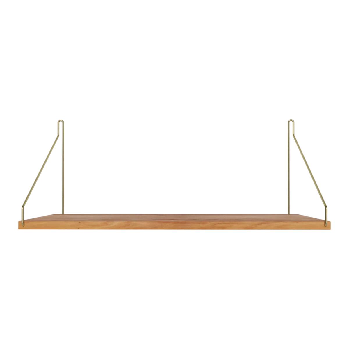 Frama - Single Shelf vägghylla Natural Oak / Brass D27 W60 - Kim Richardt - Beige - Trä