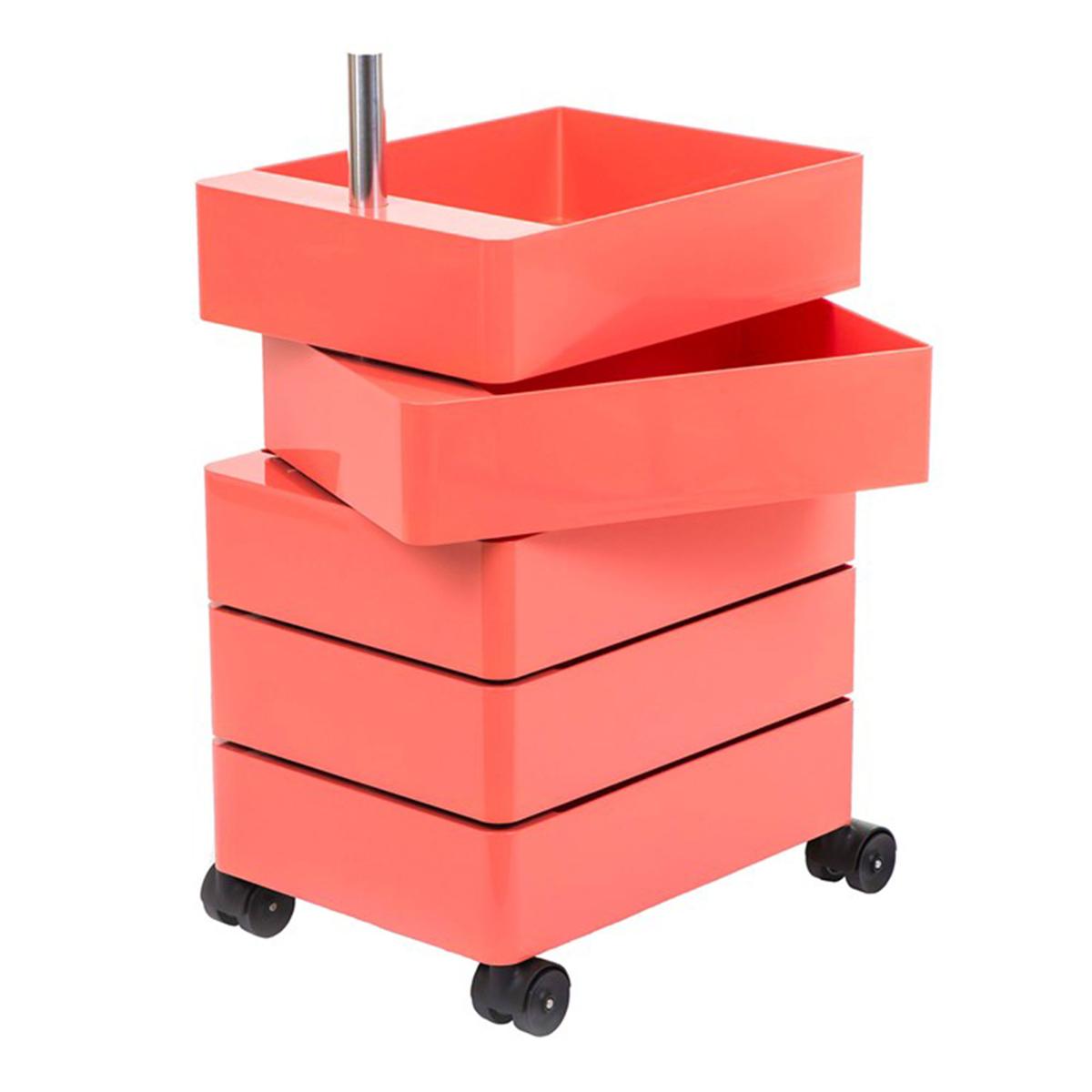 Magis - 360° 5 Drawers Pink - Hurtsar - Konstantin Grcic - Rosa - Metall/Plast