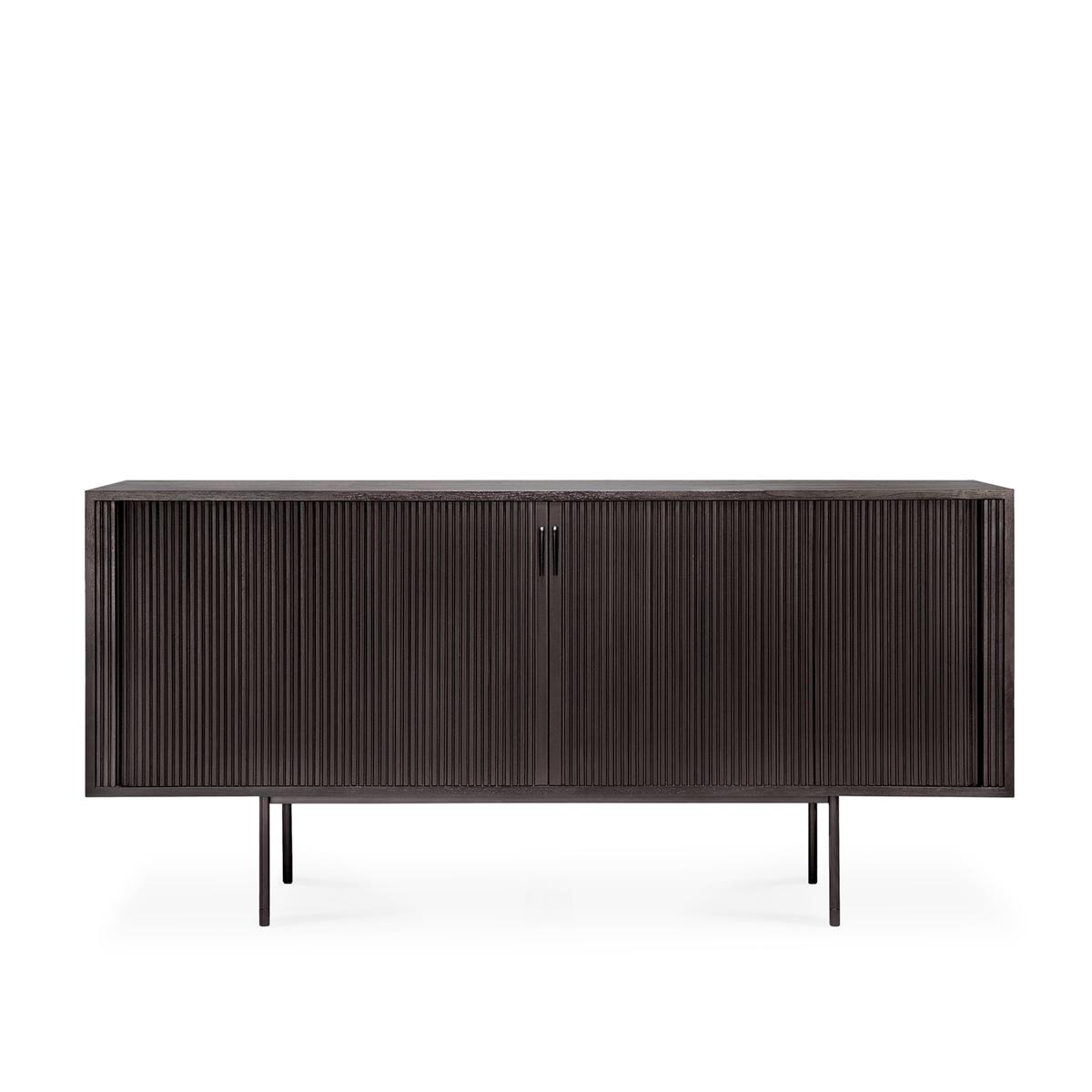 Ethnicraft - Roller Max Sideboard, Varnished Teak - 2 Sliding Doors 168 cm - Sideboards - Alain Van Havre - Träfärgad - Trä
