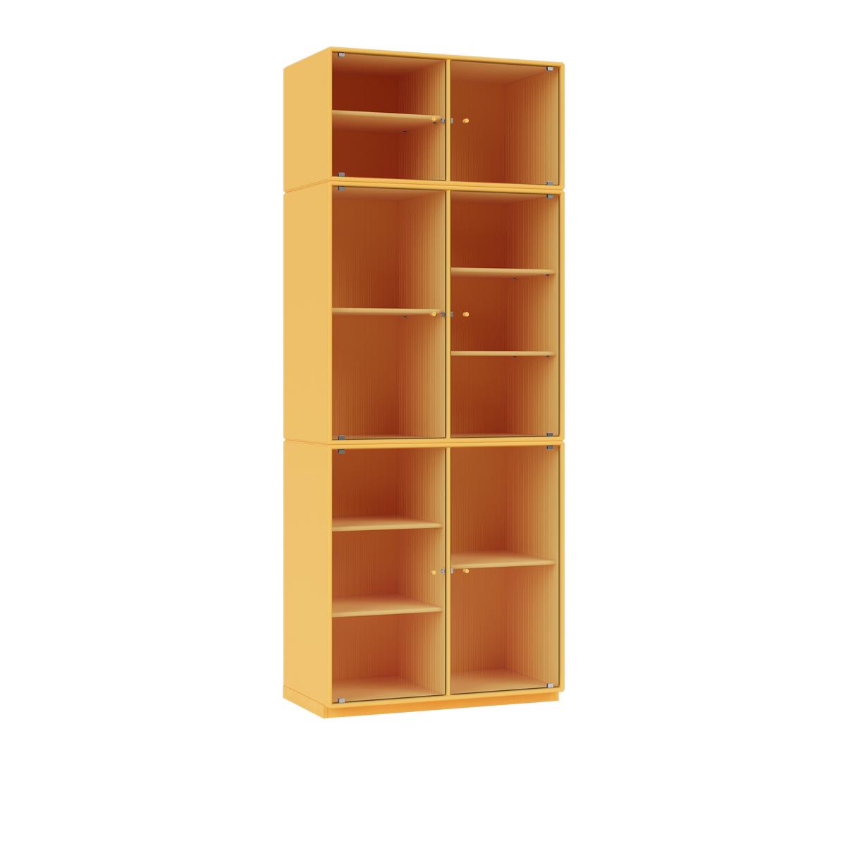 Montana - Ripple Iv – Vitrine Cabinet 166-Acacia 06 Plinth 3 cm - Skåp och vitrinskåp - Peter J. Lassen - Gul - Trä