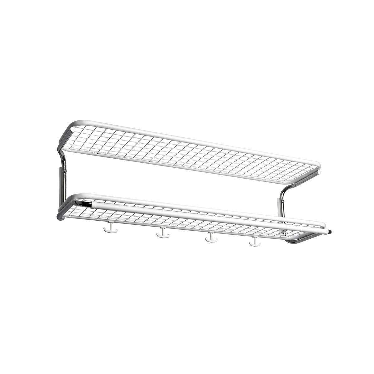 Essem Design - Classic 650 Hatthylla Vit/Krom, 80 cm - Hatthyllor och skohyllor - Gunnar Bolin - Silver,Vit - Metall/Plast