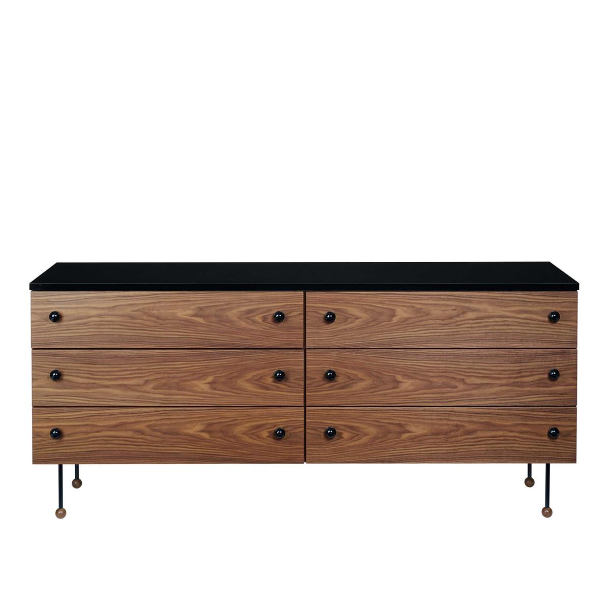 Gubi - 62 Dresser byrå - 6 lådor - Byråer - Greta Magnusson Grossman - Träfärgad,Svart - Laminat/Trä