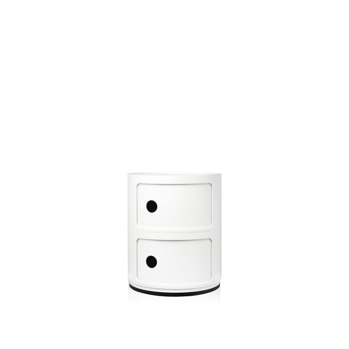 Kartell - Componibili 4986 Mat White, 2 Compartments - Hurtsar - Anna Castelli Ferrieri - Vit - Plast