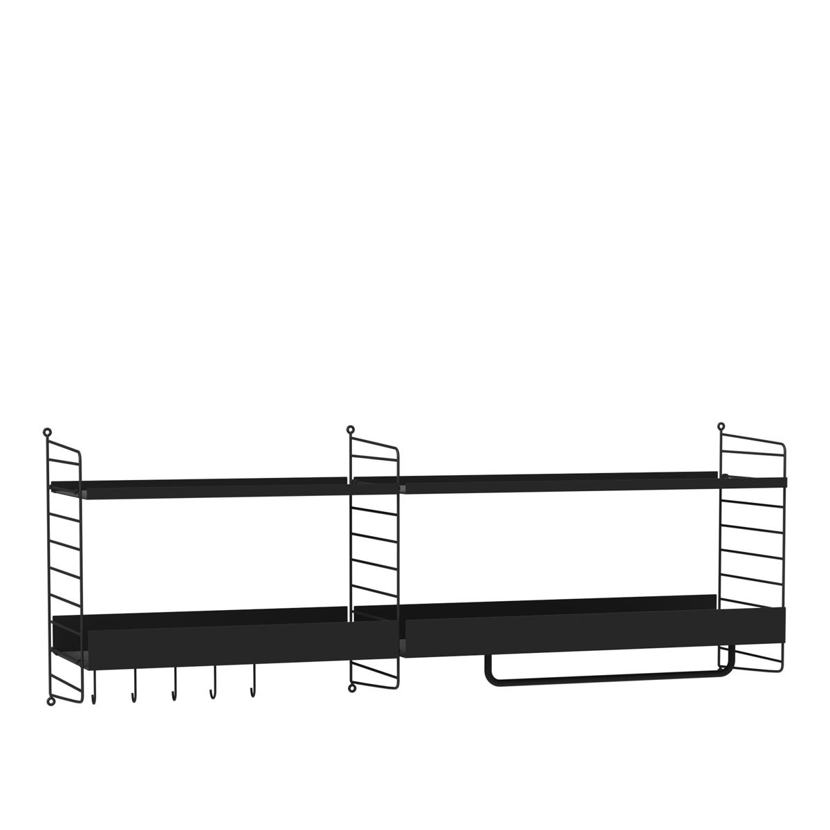 String - Hall Hyllsystem J Svart / Svart - Hyllor & Hyllsystem - Svart