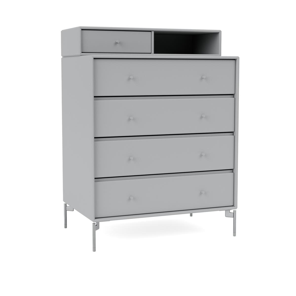 Montana - Keep Chest Of Drawers 02-Fjord Matt Chrome - Byråer - Peter J. Lassen - Blå - Trä