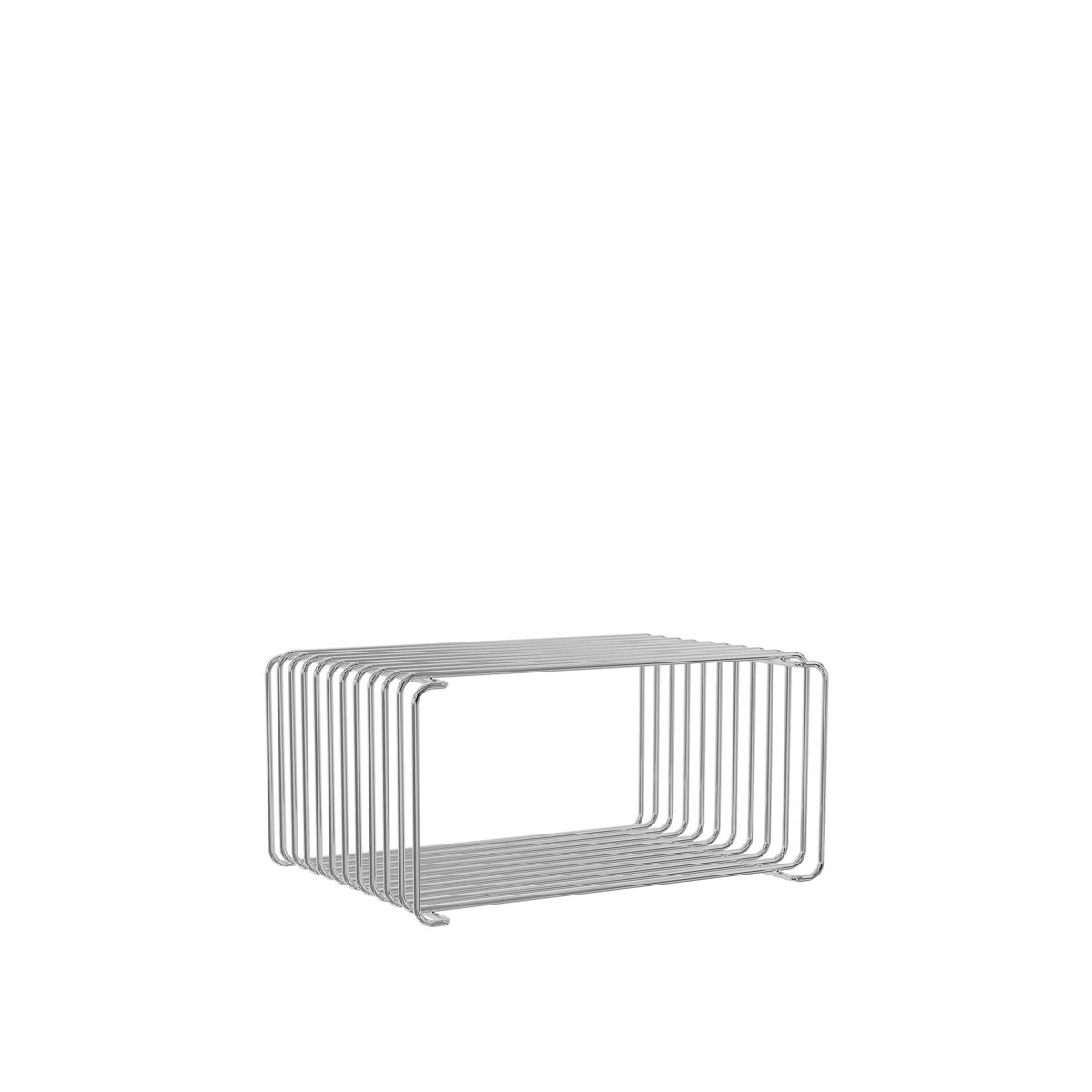 Montana - Panton Wire Half Height hylla, djup 25,7 cm - Krom - Hyllsystem - Verner Panton - Silver - Metall