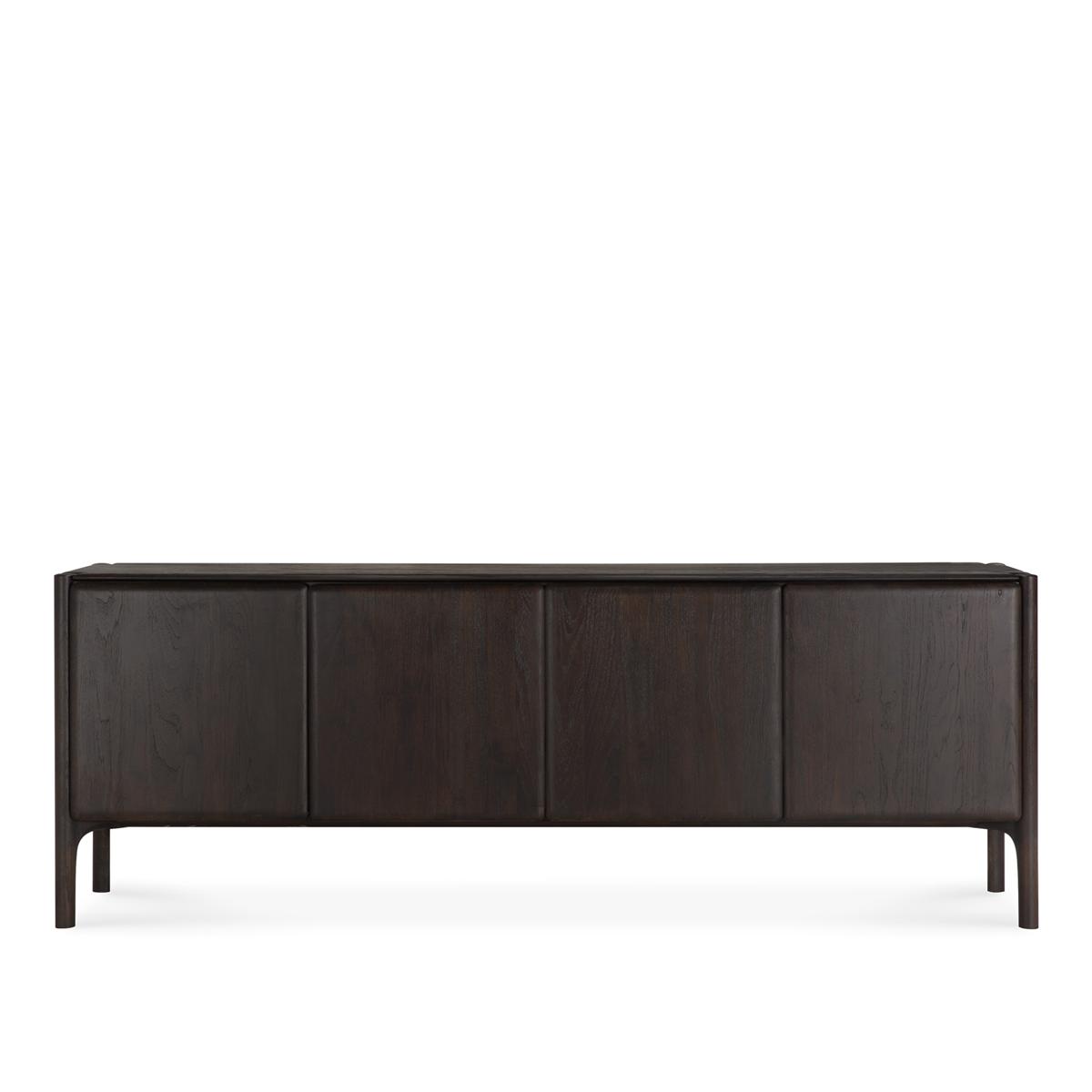 Ethnicraft - PI Sideboard - Varnished Teak - Dark Brown - 4 Doors 230/45/83 - Skänkar och sideboards - Alain Van Havre - Brun - Trä