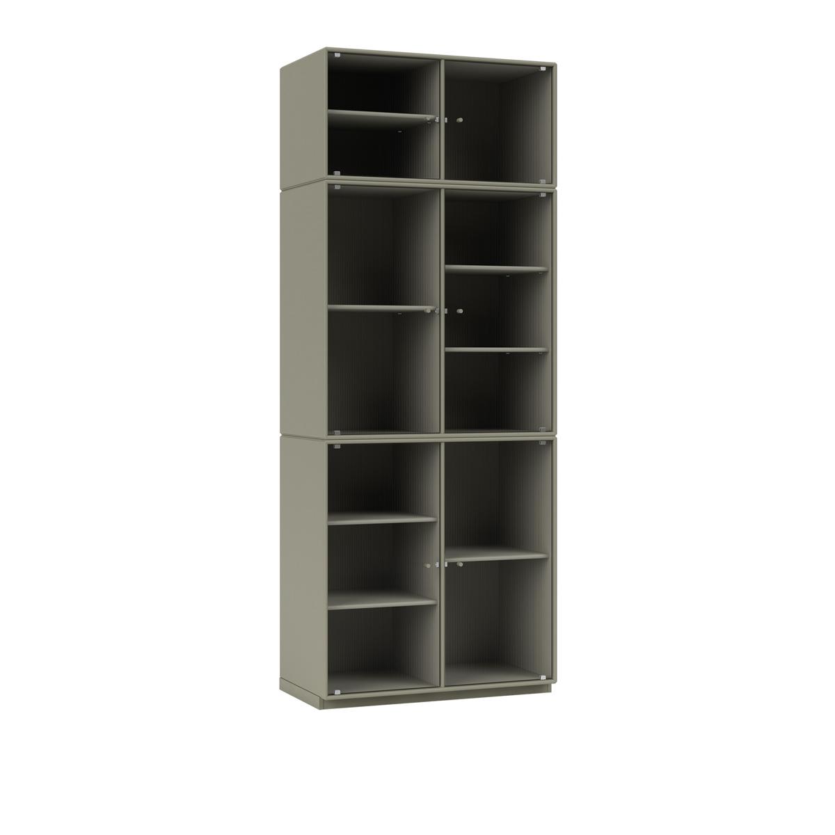 Montana - Ripple Iv – Vitrine Cabinet 144-Fennel 06 Plinth 3 cm - Skåp och vitrinskåp - Peter J. Lassen - Grön - Trä