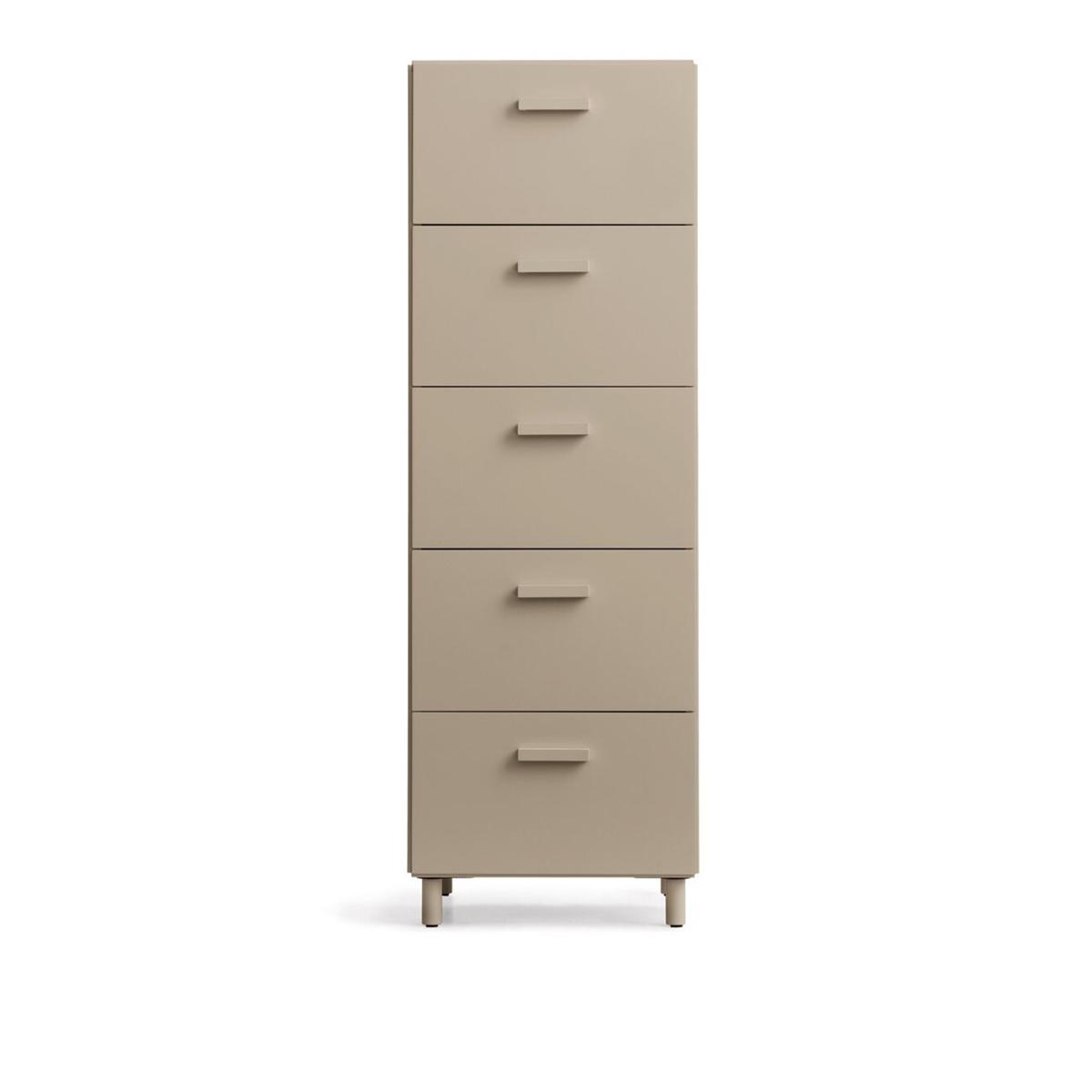 Relief - Relief Chest of Drawers Tall Legs Beige - Byråer - TAF Studio - Beige - Metall/Trä