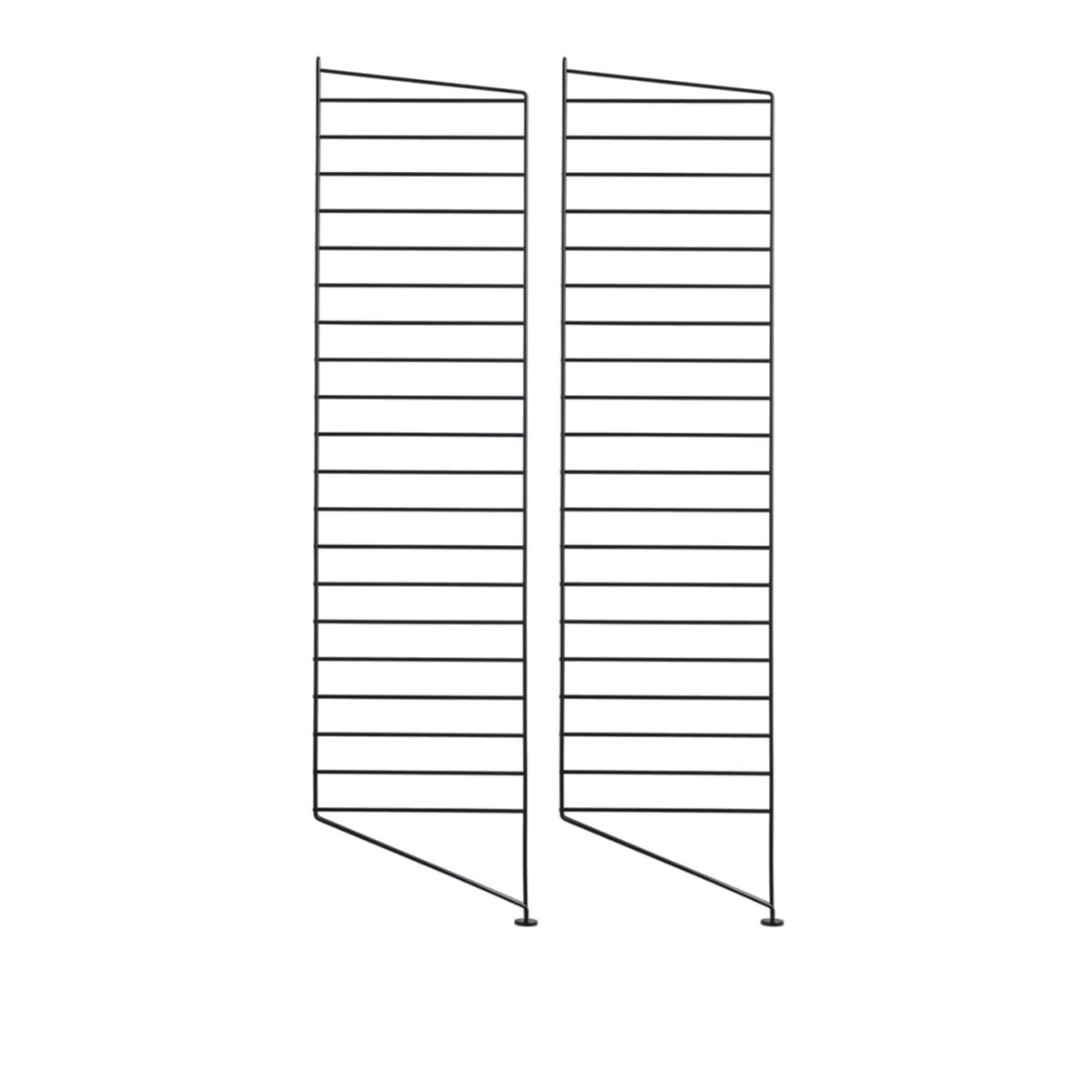 String - Golvgavel 115 x 30 cm 2-pack svart - Hyllsystem