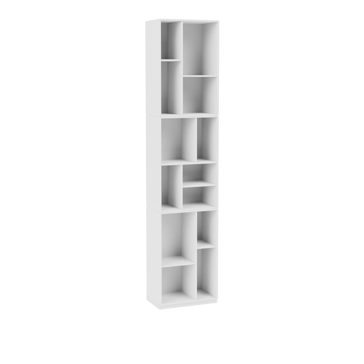 Montana - Loom Slim Bookcase, Plinth H3 cm - New White - Hyllor - Peter J. Lassen - Vit