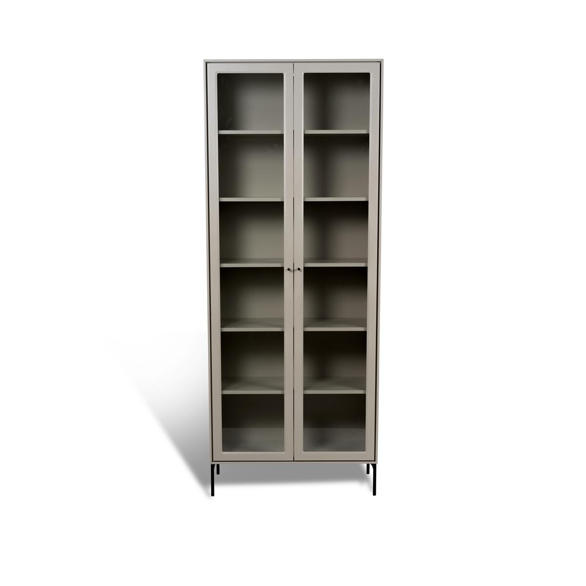 Mavis - Volt Vitrinskåp 190 cm Beige/Svart - Skåp och vitrinskåp - Martina Elgemark - Beige,Svart - Glas/Metall