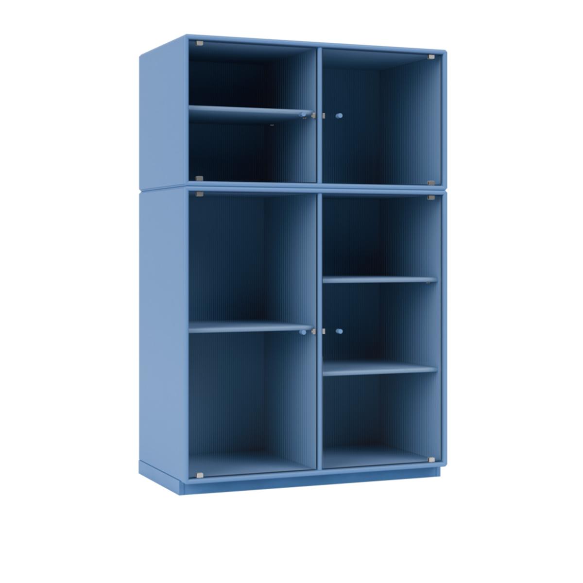 Montana - Ripple Iii – Vitrine Cabinet 154-Azure 06 Plinth 3 cm - Skåp och vitrinskåp - Peter J. Lassen - Blå - Trä