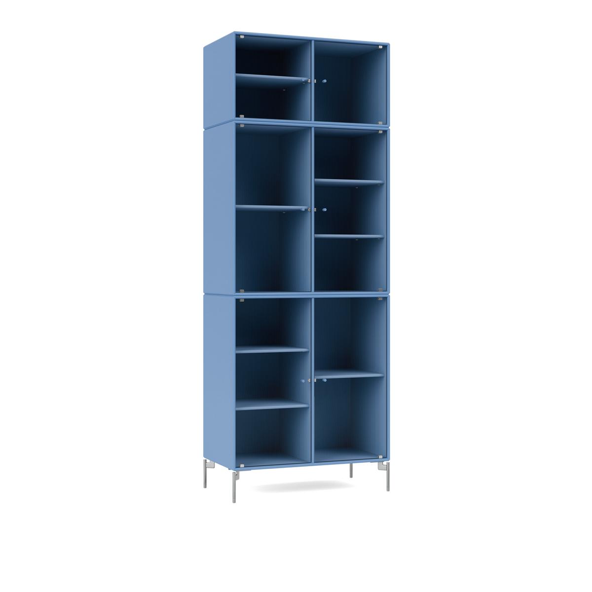 Montana - Ripple Iv – Vitrine Cabinet 154-Azure Matt Chrome - Skåp och vitrinskåp - Peter J. Lassen - Blå - Trä