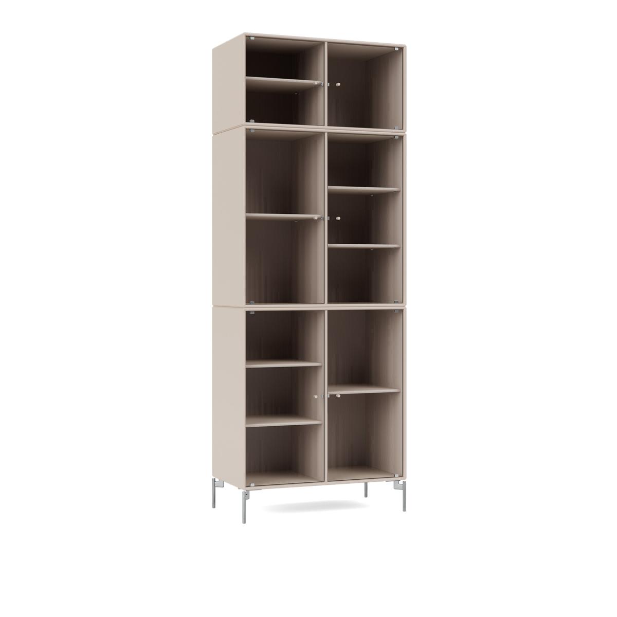 Montana - Ripple Iv – Vitrine Cabinet 168-Clay Matt Chrome - Skåp och vitrinskåp - Peter J. Lassen - Beige - Trä