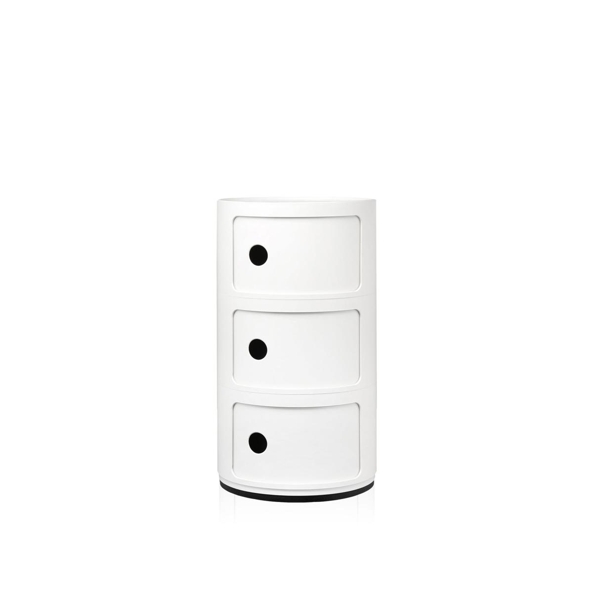 Kartell - Componibili 4967 White 3 Compartments - Hurtsar - Anna Castelli Ferrieri - Vit - Plast