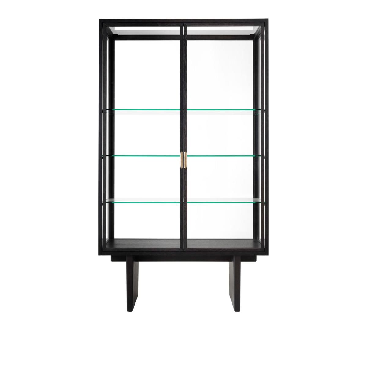 Gubi - Private Vitrine Brown/Black Stained Oak - Skåp och vitrinskåp - Space Copenhagen - Brun,Svart - Glas/Metall/Trä