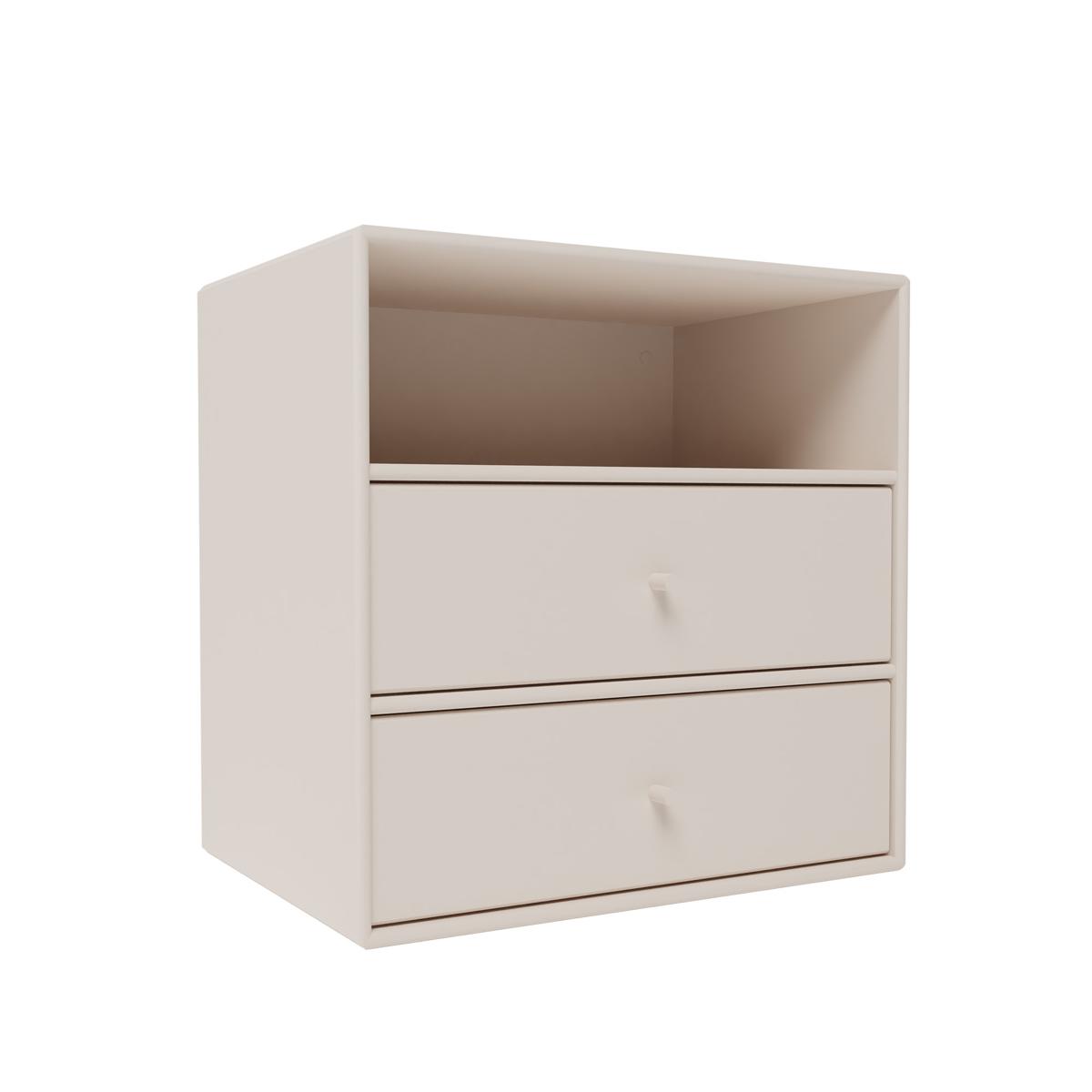 Montana - Montana Mini 1006 - Module With Two Drawers - Clay - Hyllsystem - Peter J. Lassen - Grå