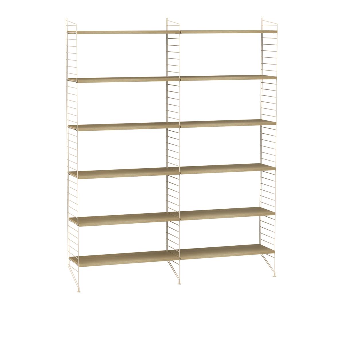 String - Vardagsrum hyllsystem A ek/beige - Hyllor och hyllsystem - Träfärgad
