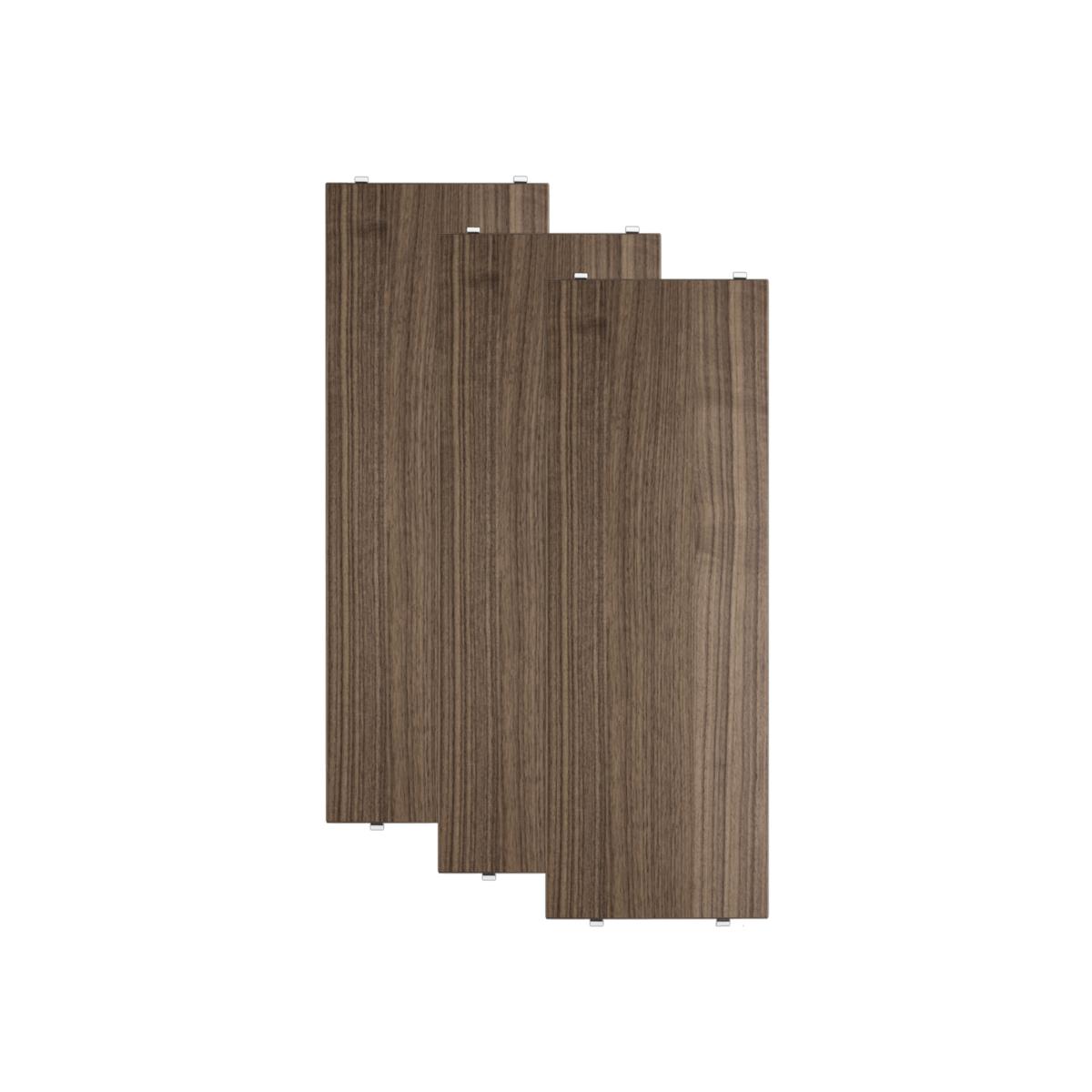 String - Hyllplan 58 x 20 cm 3-pack valnöt - Hyllsystem - Nils Strinning - Träfärgad - Trä