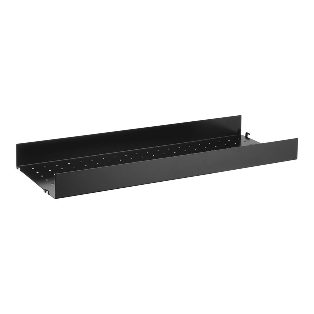 String - Metallhyllplan 78x30cm hög kant svart - Hyllor & Hyllsystem - Svart - Metall
