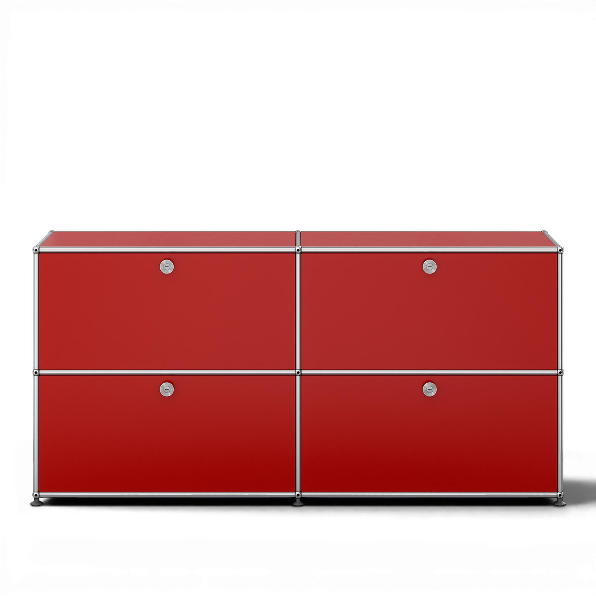 USM - USM Haller 109 Sideboard USM Ruby Red - Sideboards - Fritz Haller & Paul Schärer - Röd - Metall