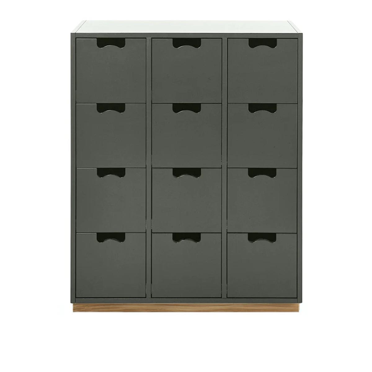 Asplund - Snow Drawer B - Green Khaki, Ek Sockel - Byråer -  Thomas Sandell & Jonas Bohlin - Grön - Trä