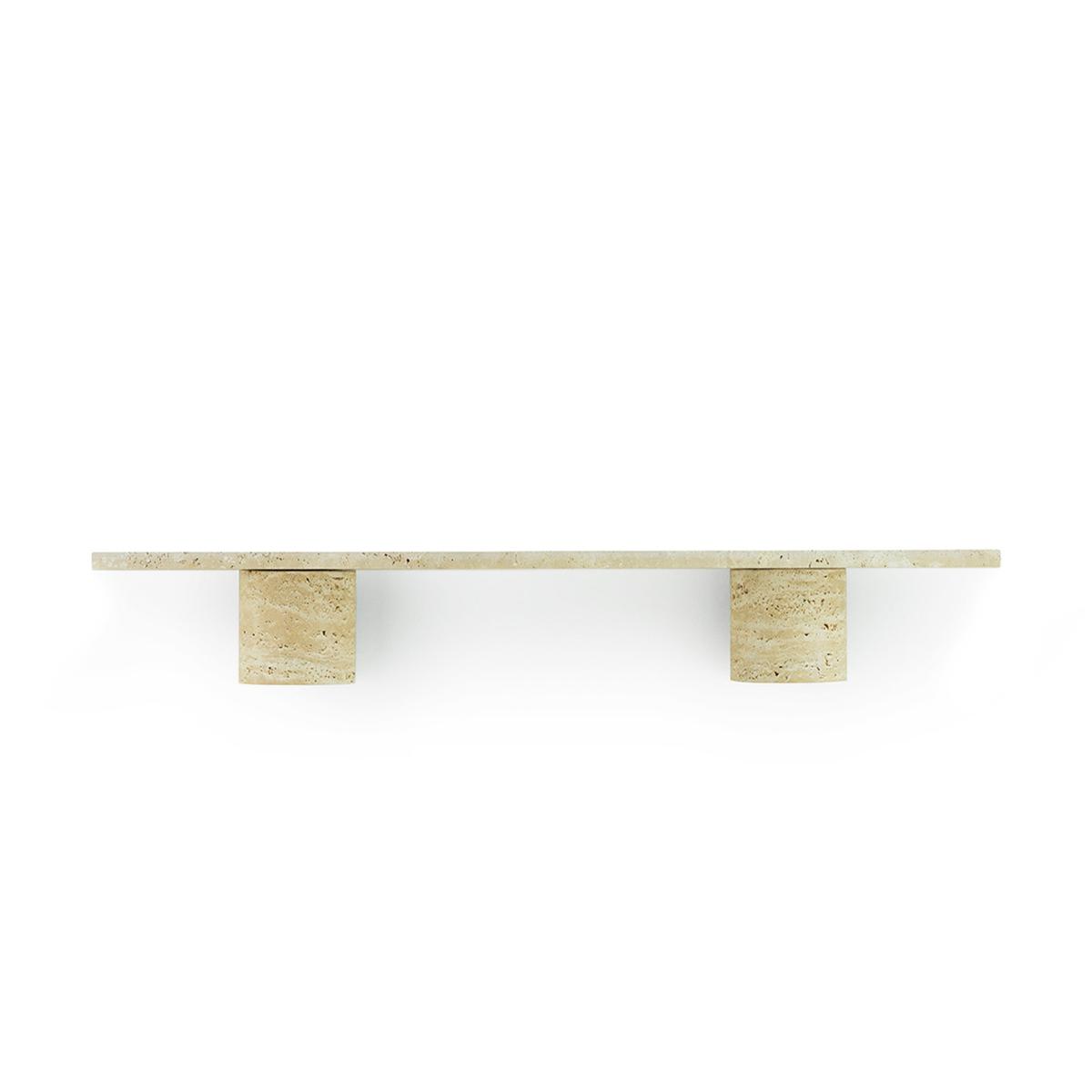 Normann Copenhagen - Sten Shelf 80 cm Travertine - Hyllor - Simon Legald - Metall/Sten