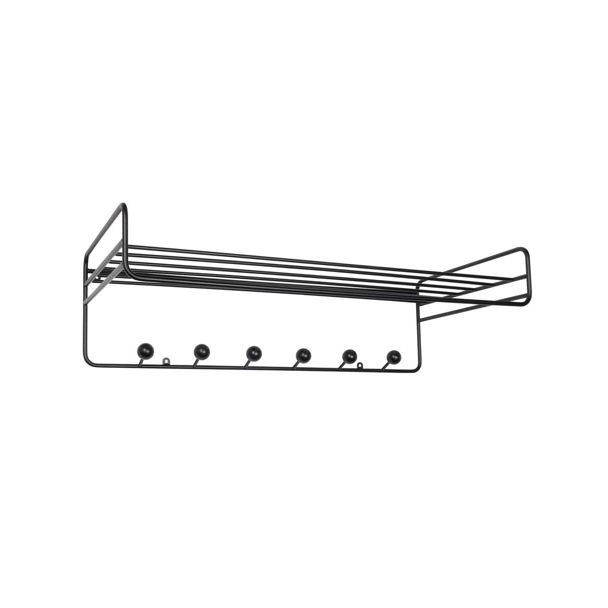 Maze Interior - Bill Hat Rack Black - Hatthyllor och skohyllor - Louise Hederström - Svart - Metall/Trä