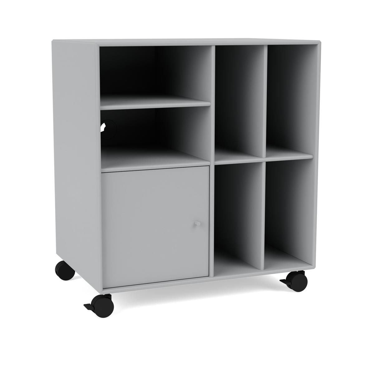 Montana - SPIN II Vinyl Storage, 05-CastorsCR70Black, 02 Fjord - Skåp och vitrinskåp - Peter J. Lassen - Grå