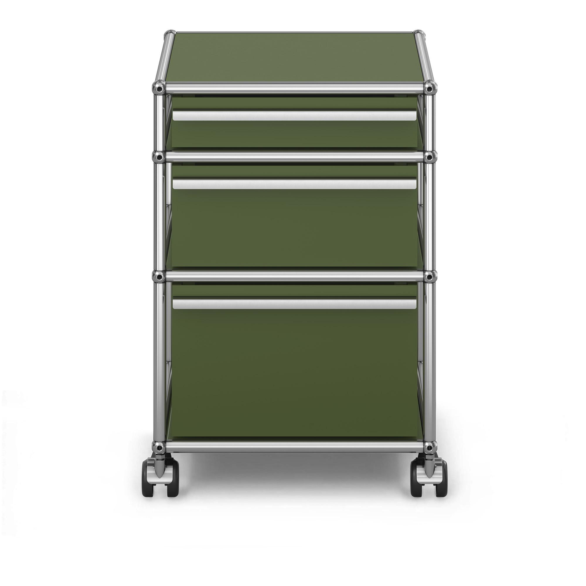 USM - USM Haller M63 36 Olive Green - Hurtsar - Fritz Haller & Paul Schärer - Grön - Metall
