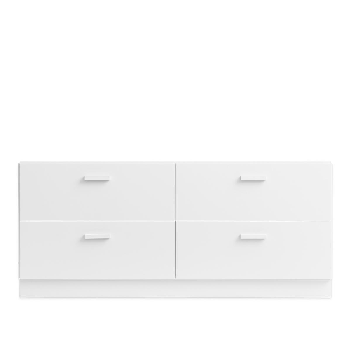 Relief - Relief Chest of Drawers Low Plinth White - Byråer - TAF Studio - Vit