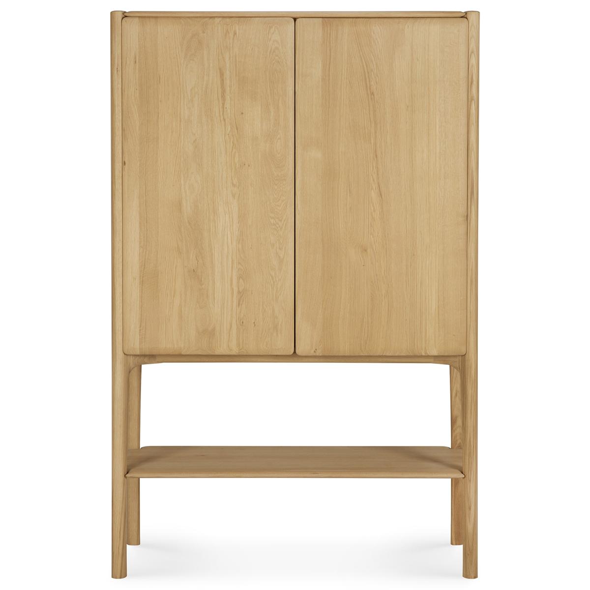 Ethnicraft - PI Cupboard - Oak - 2 Doors 45 x 110 cm - Skåp och vitrinskåp - Alain Van Havre - Träfärgad - Trä