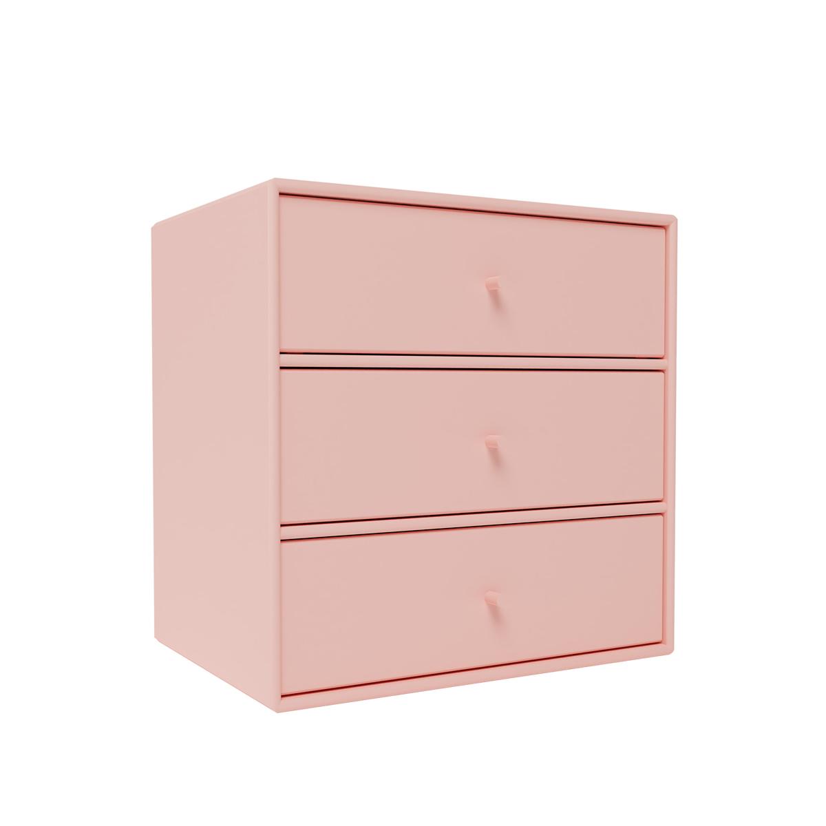 Montana - Montana Mini 1007 - Module With Three Drawers - Ruby - Hyllor & Hyllsystem - Peter J. Lassen - Rosa
