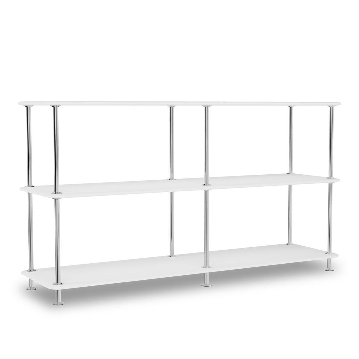Montana - Montana Free 220000 214-Newwhitestructure 44C-Chrome - Hyllor & Hyllsystem - Jakob Wagner - Vit - Metall/Trä
