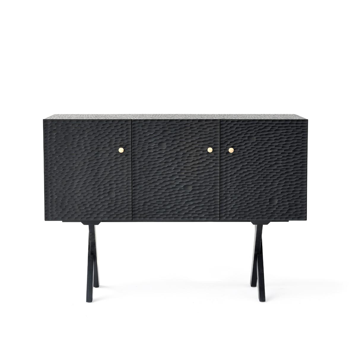 Zanat - Touch Sideboard, 3 doors/Massivt trä, Vitoljad ek 129 cm - Skänkar och sideboards - Studioilse - Träfärgad - Trä