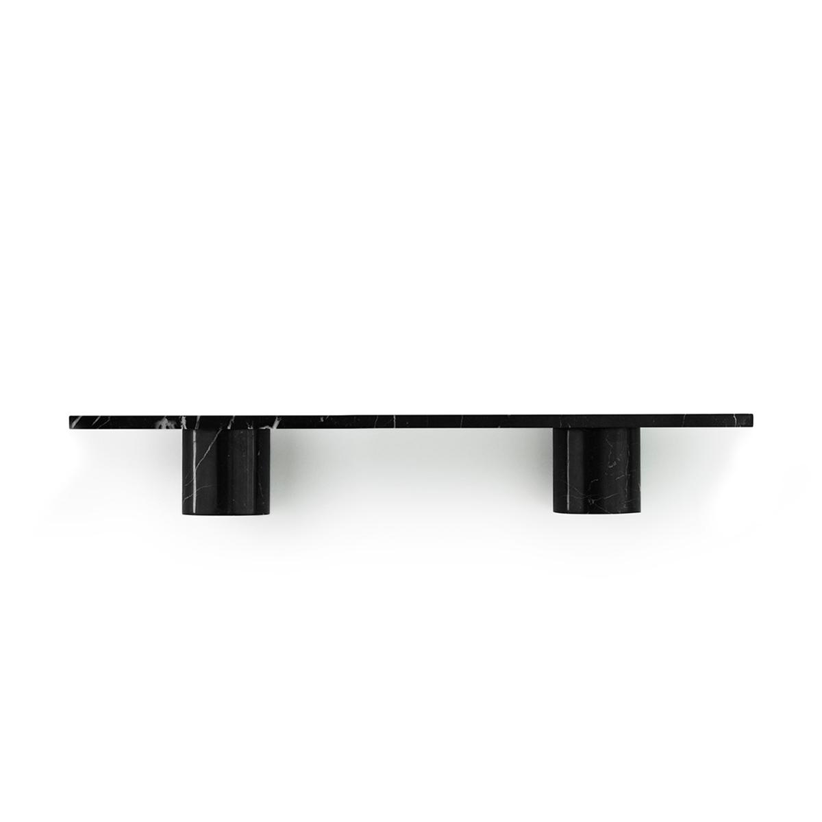 Normann Copenhagen - Sten Shelf 80 cm Black Marble - Hyllor - Simon Legald - Svart - Metall/Sten