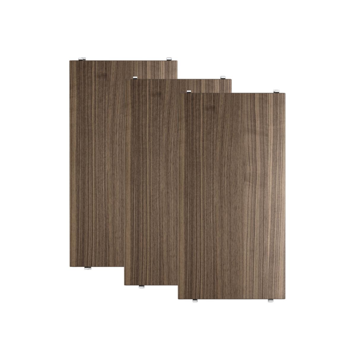 String - Hyllplan 58 x 30 cm 3-pack valnöt - Hyllsystem - Träfärgad - Trä