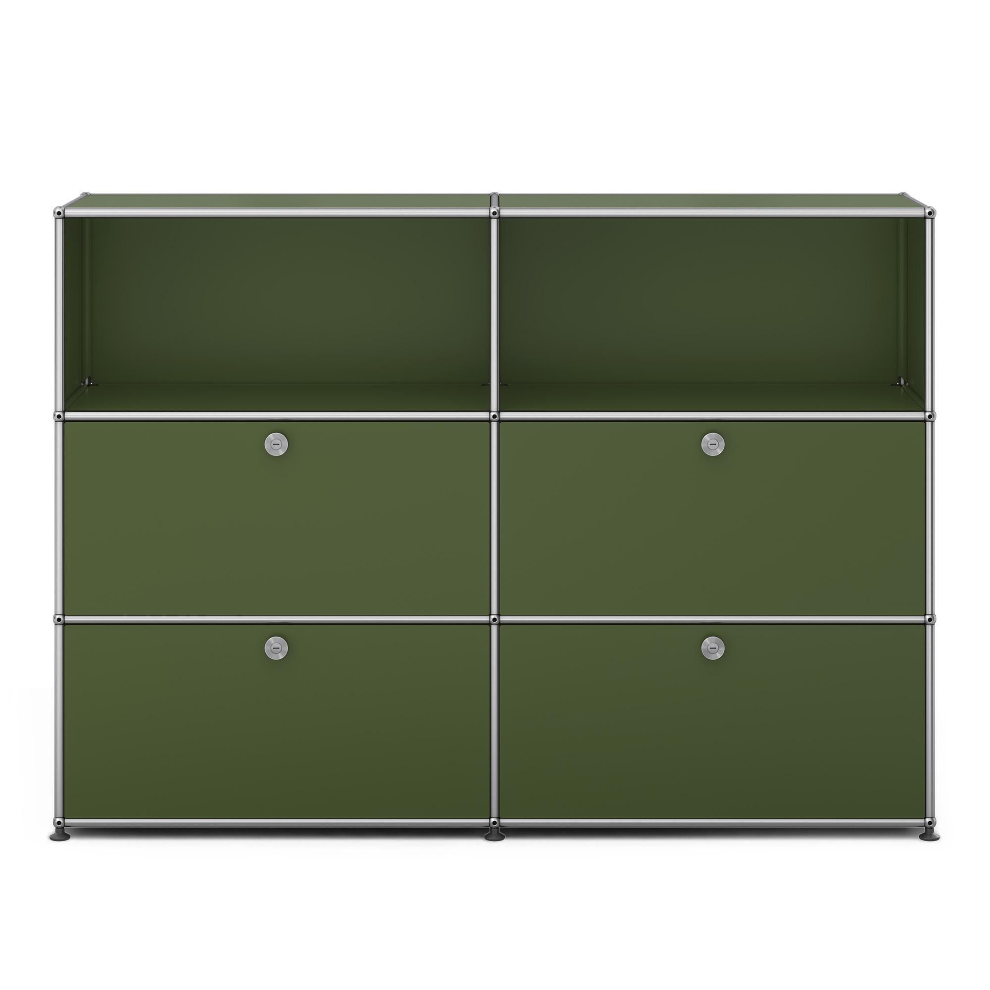 USM - USM Haller M64 36 Olive Green - Sideboards - Fritz Haller & Paul Schärer - Grön - Metall