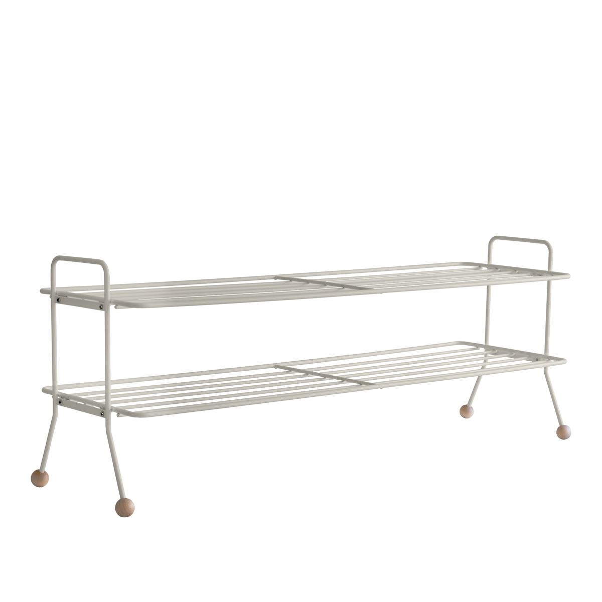 Maze Interior - Bill Shoe Shelf L greige - Hatthyllor och skohyllor - Louise Hederström - Grå - Metall/Trä