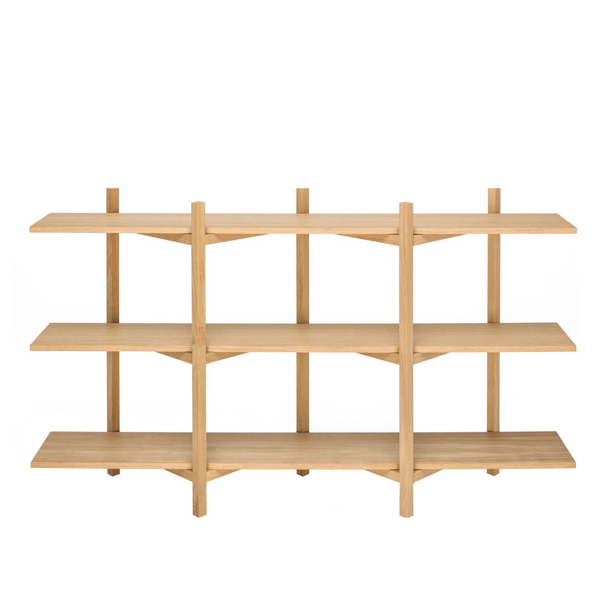 HEM - Zig Zag Shelf Low - Oak - Hyllsystem - Studio deFORM - Träfärgad - Trä