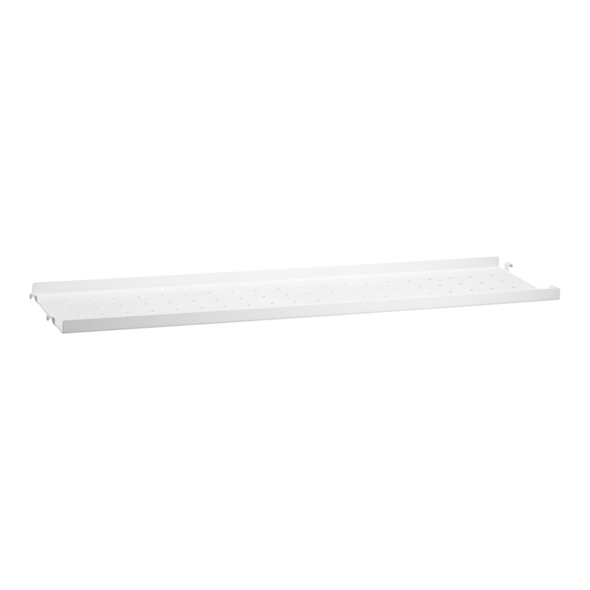 String - Metallhyllplan låg kant 78 x 20 cm vit - Hyllsystem - Vit - Metall