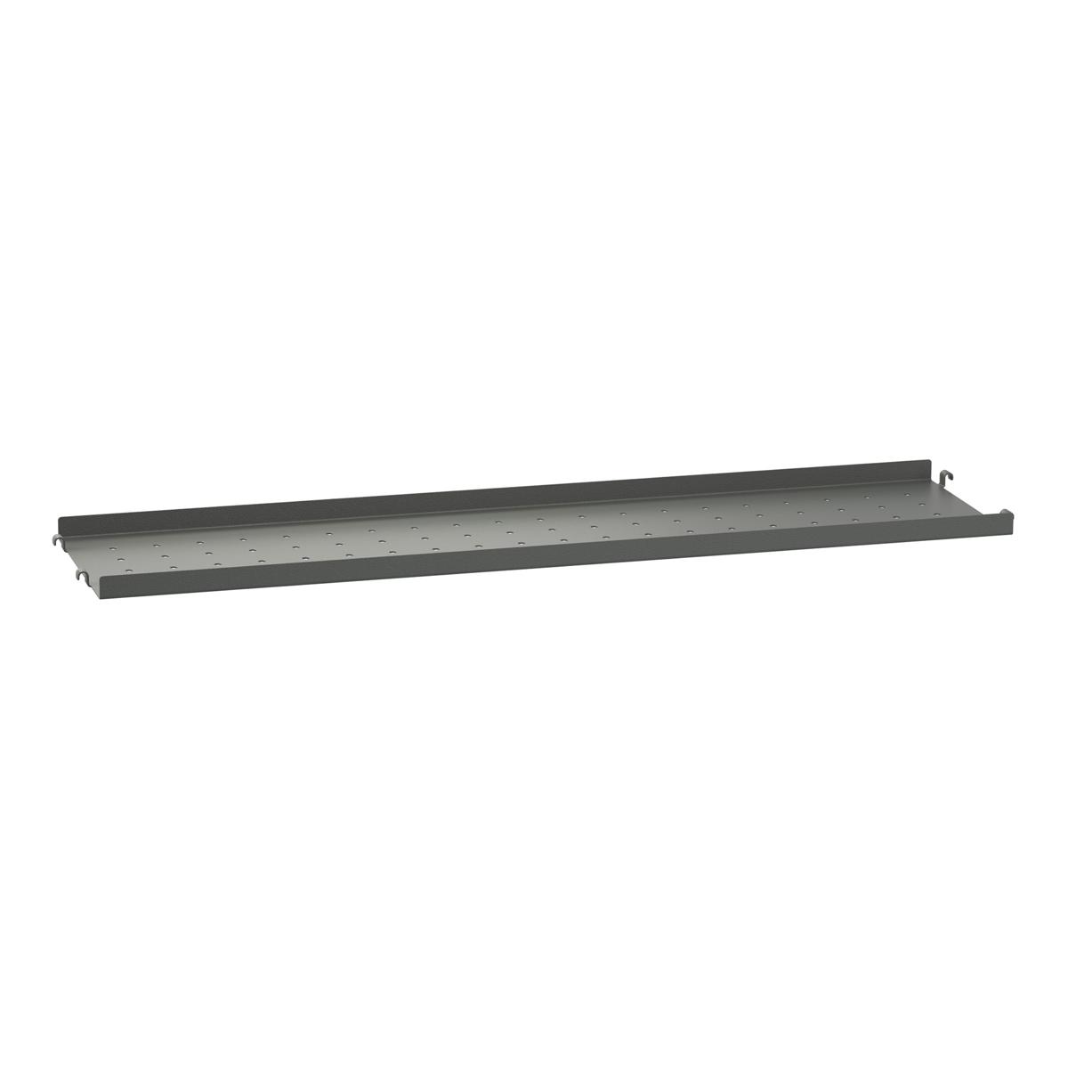 String - Metallhyllplan låg kant 78 x 20 cm mörkgrå - Hyllor & Hyllsystem - Grå - Metall