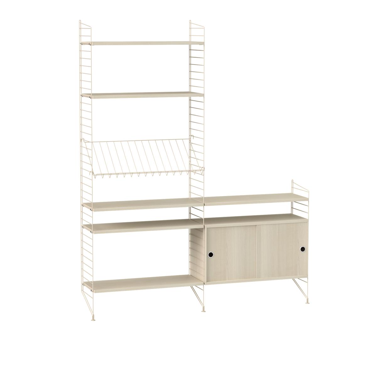 String - Vardagsrum Hyllsystem K Ask / Beige - Träfärgad