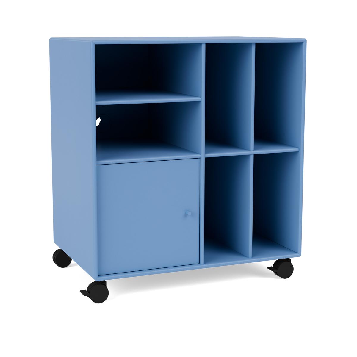 Montana - SPIN II Vinyl Storage, 05-CastorsCR70Black, 154 Azure - Skåp och vitrinskåp - Peter J. Lassen - Blå