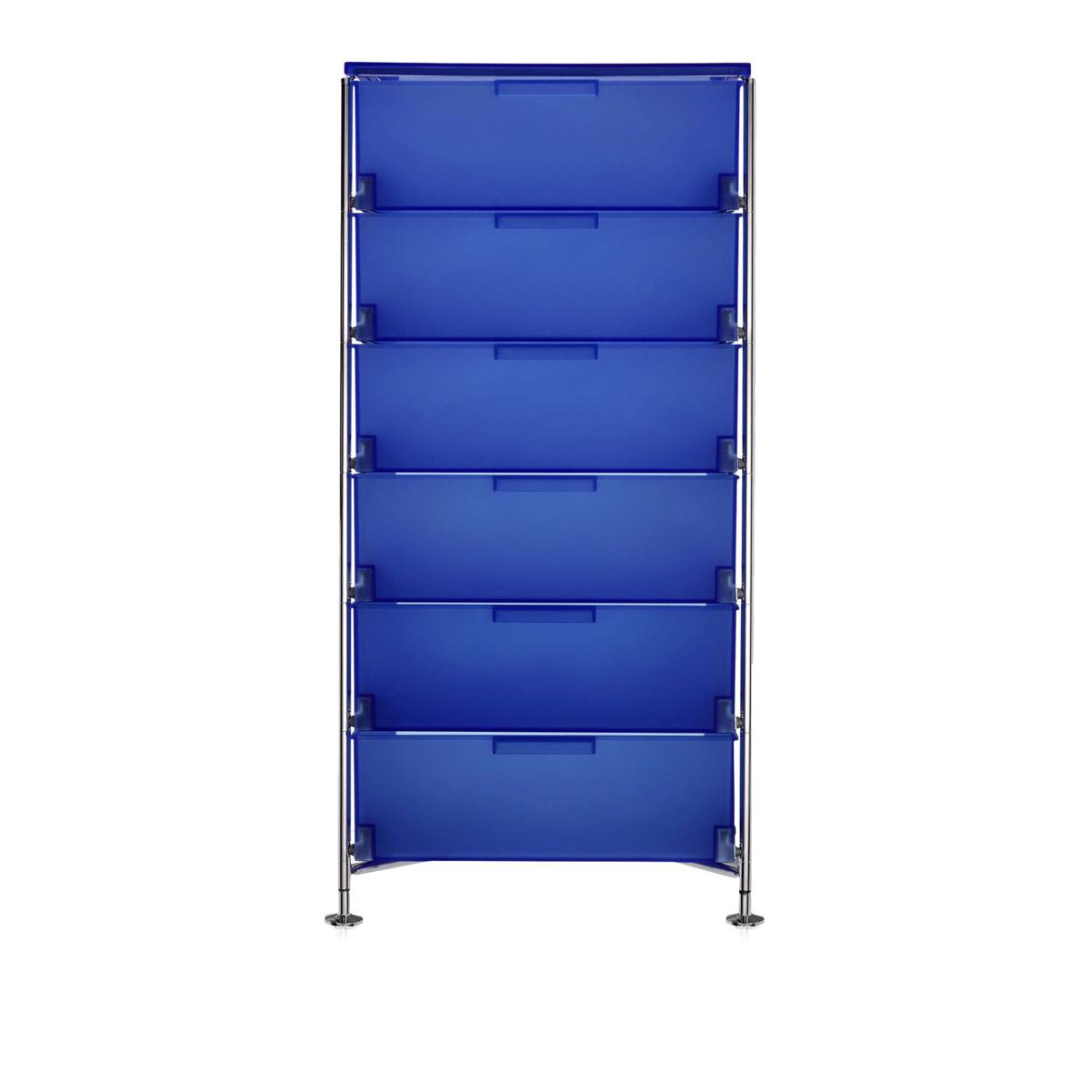 Kartell - Mobil System 2041, Cobalt, 6 Containers, Feet - Hurtsar - Antonio Citterio - Blå - Metall/Plast