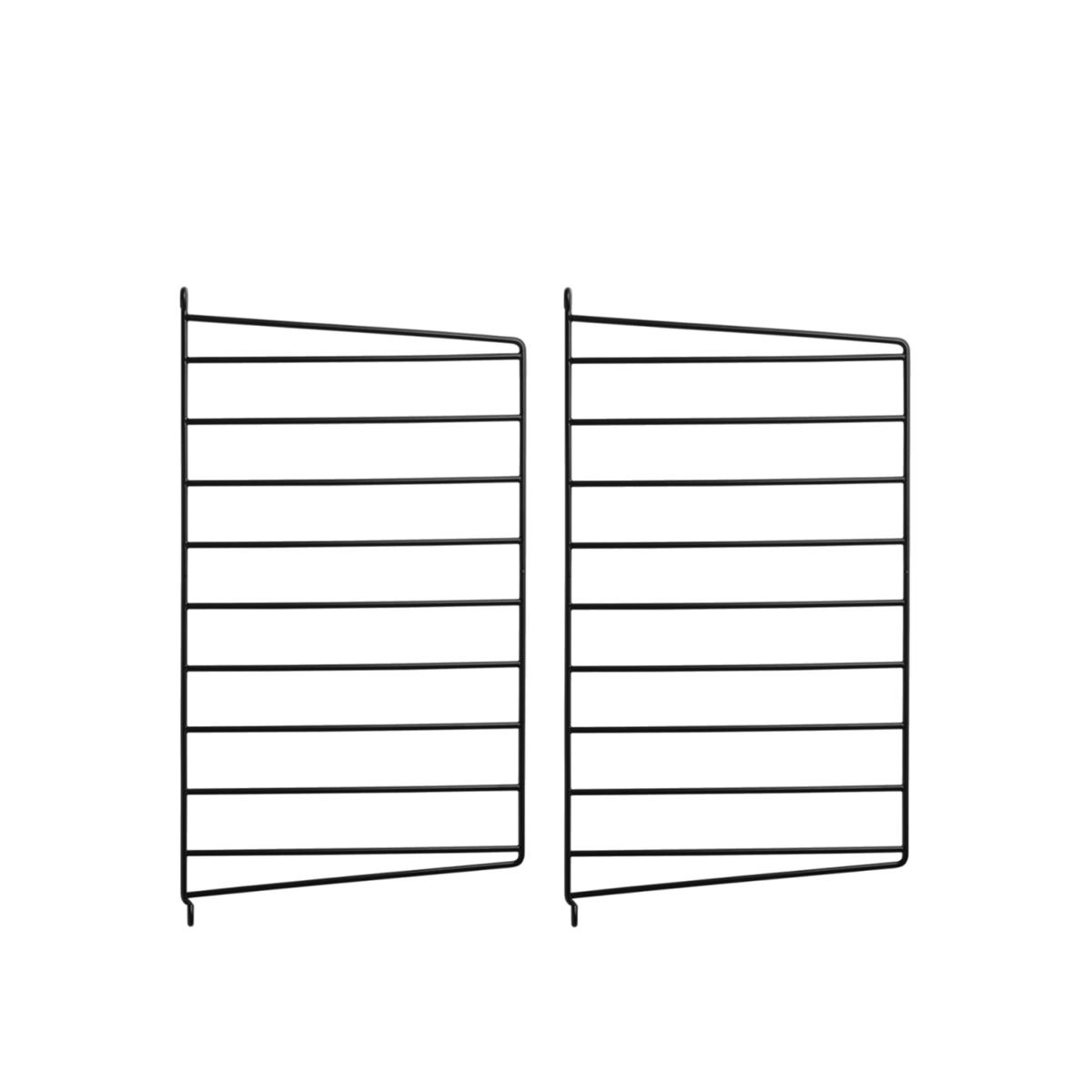 String - Väggavel 50 x 30 cm 2-pack svart - Hyllsystem